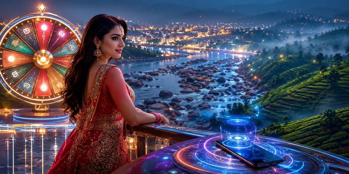 সিলেটের চা বাগানের পাশে বসে অনলাইন বেটিং উপভোগ করছেন একজন তরুণ